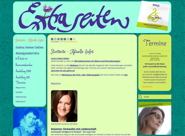 Webdesign und Suchmaschinenoptimierung aus Bremen für das Online-Frauenbranchenbuch exxtraseiten Bremen