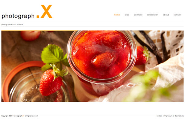 Webdesign und Grafikdesign für das Fotostudio photograph-x in Bremen